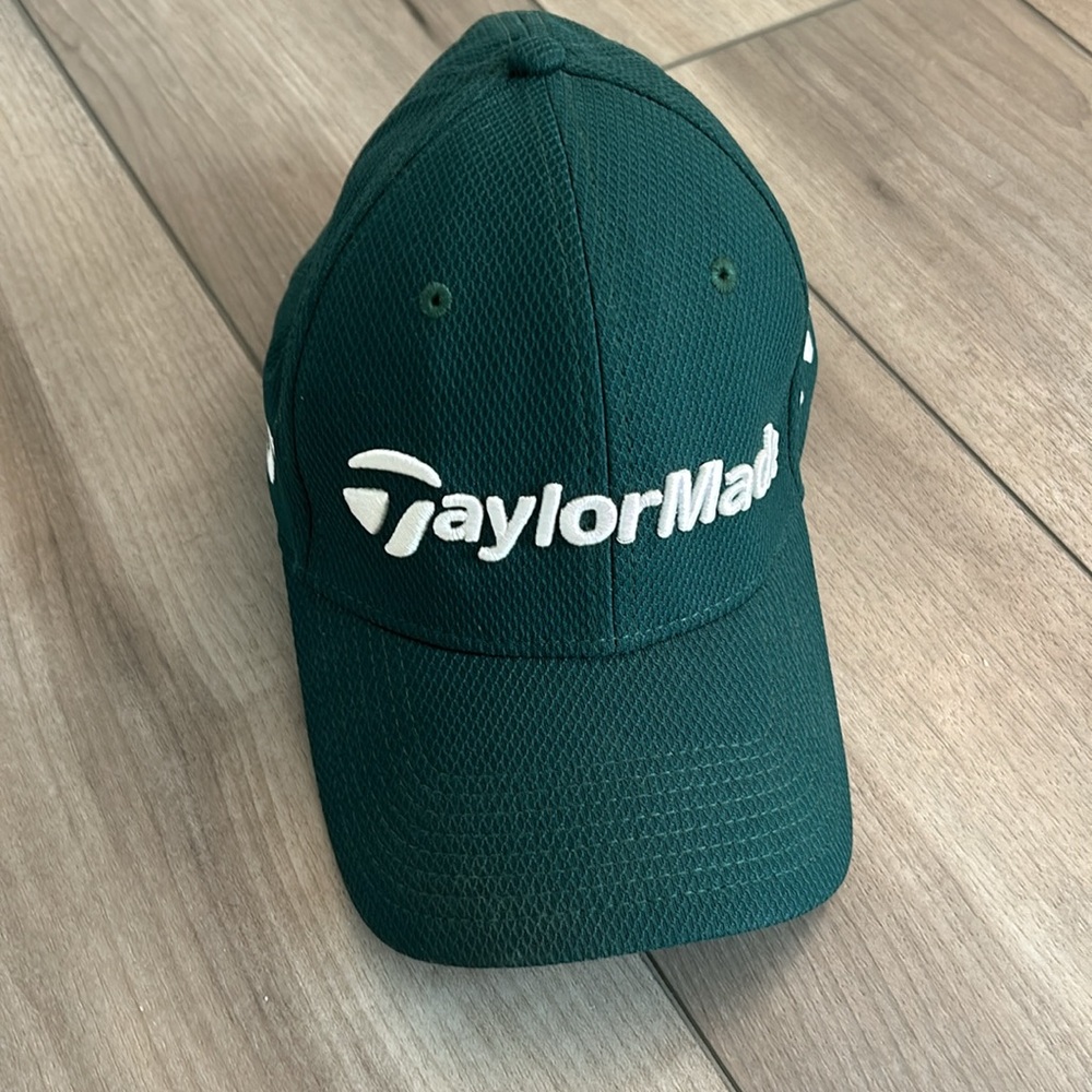 TaylorMade Cap 39Thirty M1 TP5 New Era Golf Hat Green White Stitched Logo S/M - Picture 2 of 9